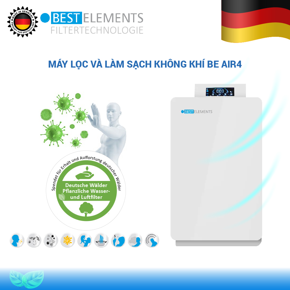 Máy lọc và làm sạch không khí Be Air6 cho gia đình và văn phòng